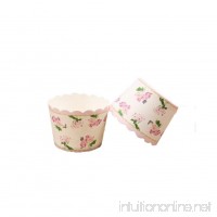 Lanburch 150 Pcs Heat-Resistant Cupcake Wrappers Floral Baking Cups for Cupcakes Pink Edge - B07FVY5QQJ